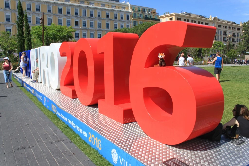 Panda bei der EURO in Nizza