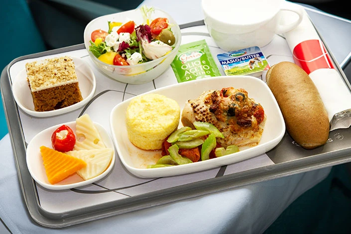 Essen im Flugzeug