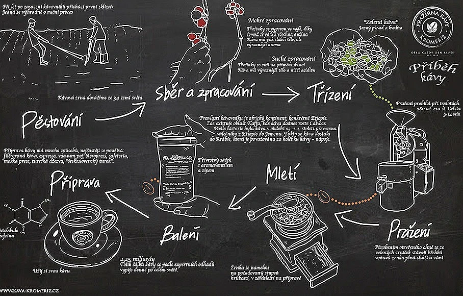 Geschichte und Reisen für den Geschmack von Kaffee
