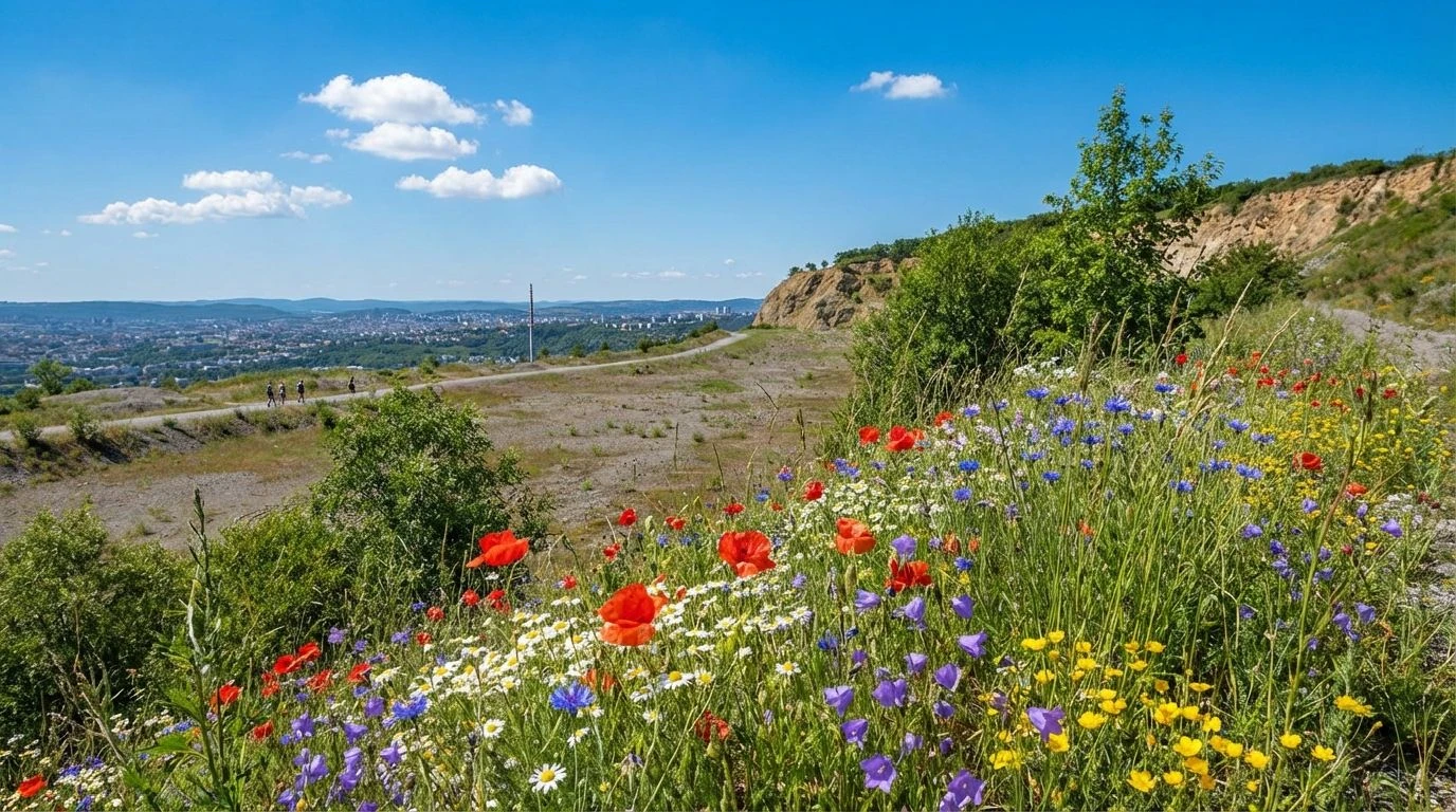 Aussicht vom Steinbruch Hády