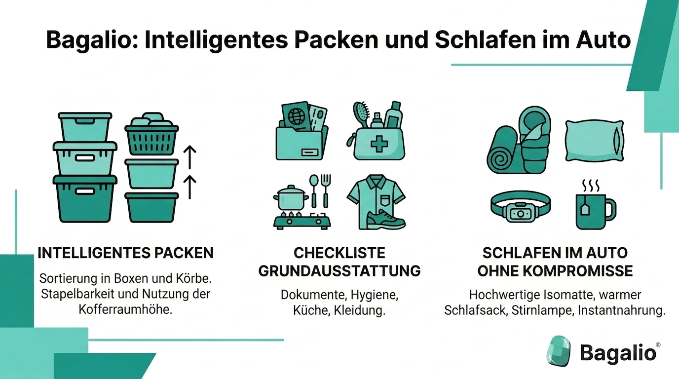 Infografik: Was Sie fürs Auto in den Urlaub einpacken sollten
